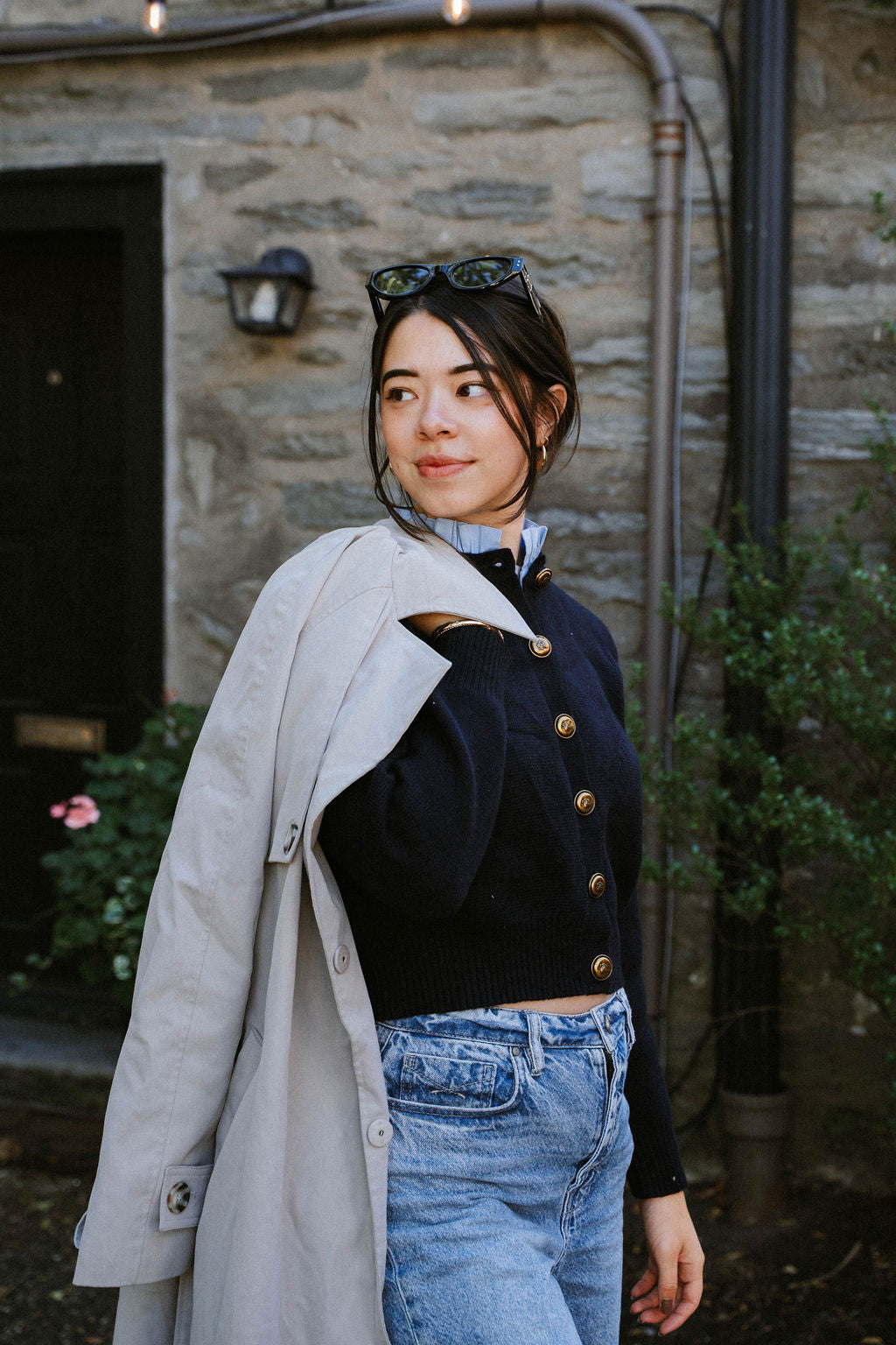 Rowan Knit Cardigan – Navy