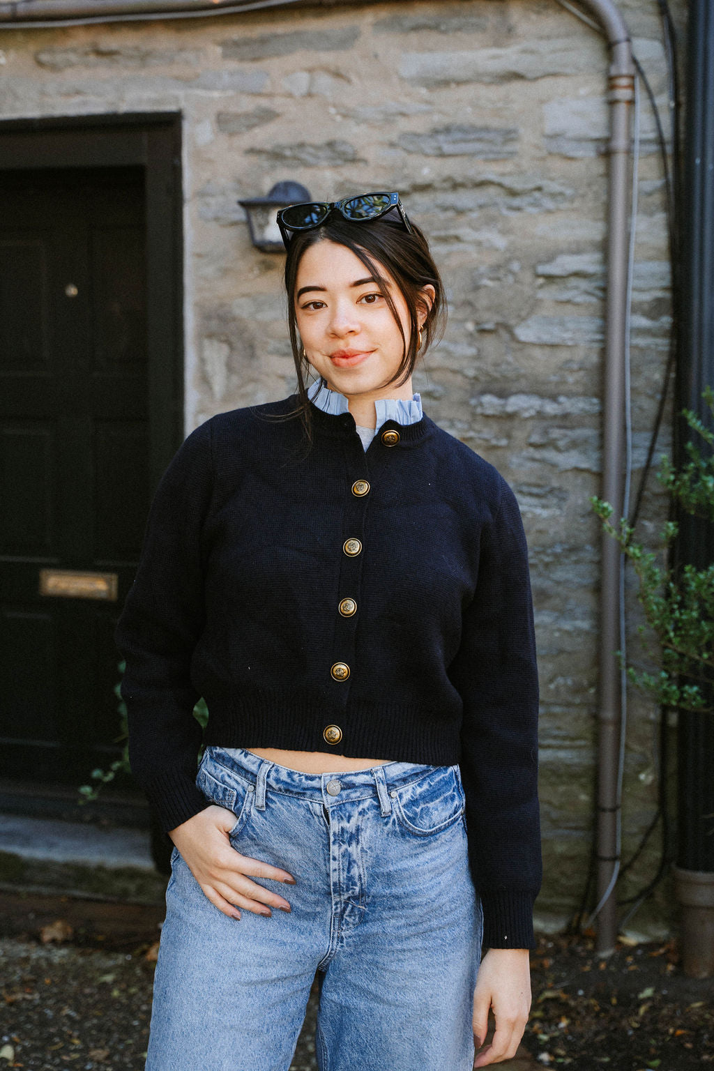 Rowan Knit Cardigan – Navy