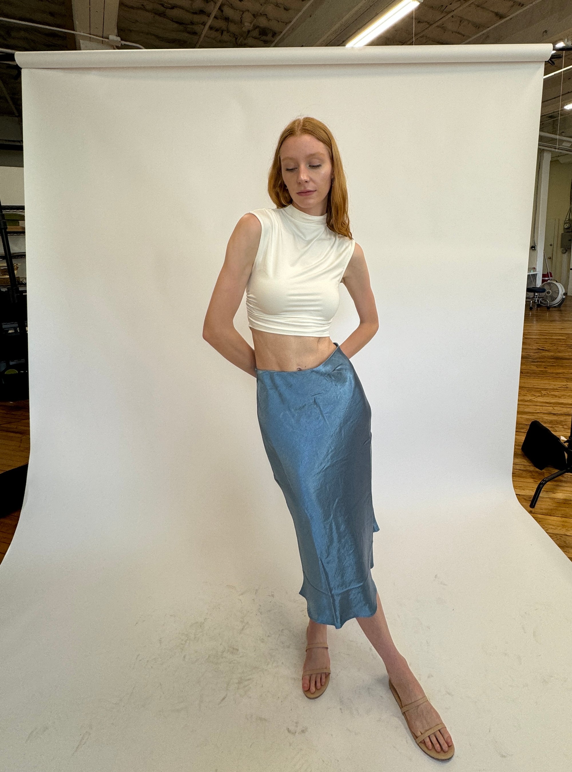 Monaco Mock Neck Top - White