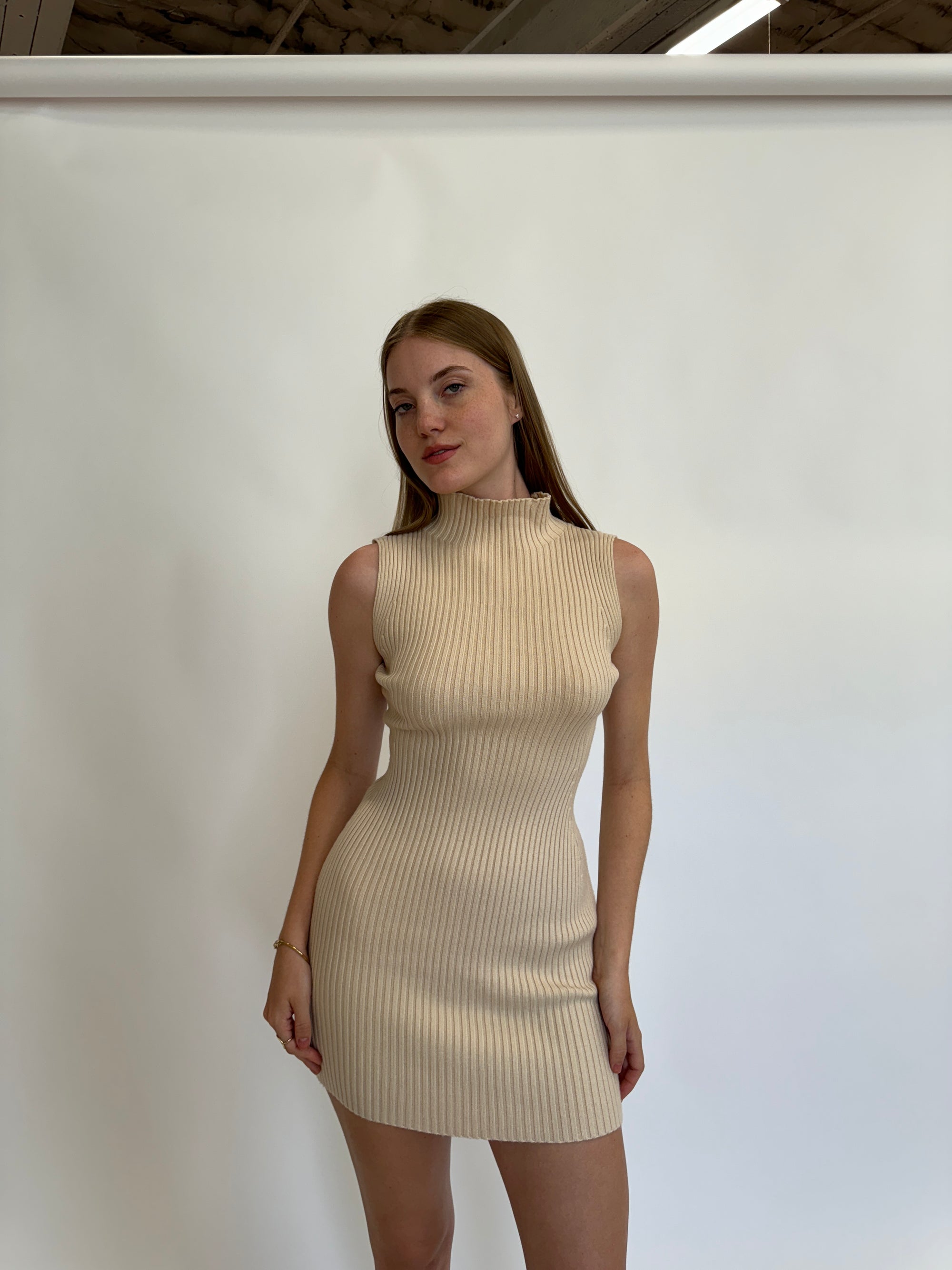 Oatmeal Rib Dress