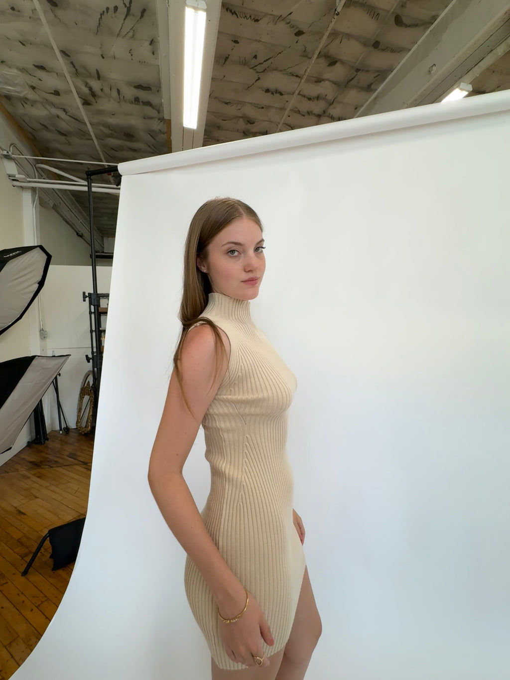 Oatmeal Rib Dress