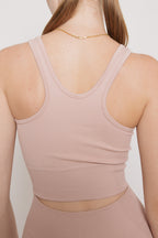 Comfy Ribbed Biker Short Set- Dusty