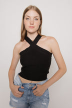 Crossing Lanes Top- Black