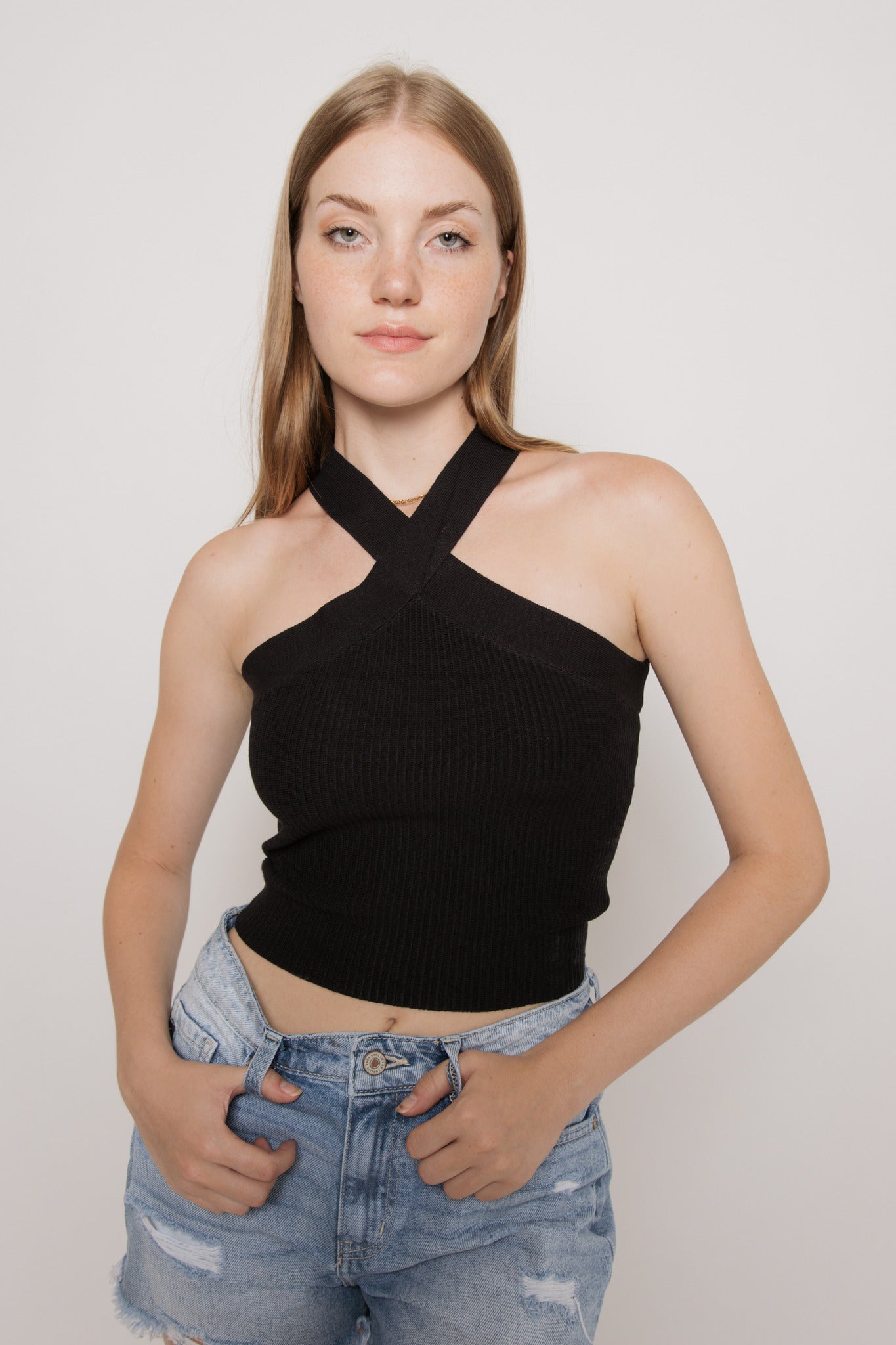 Crossing Lanes Top- Black