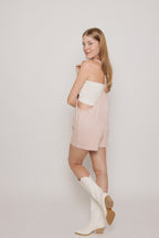 Light Strawberry Cotton Romper