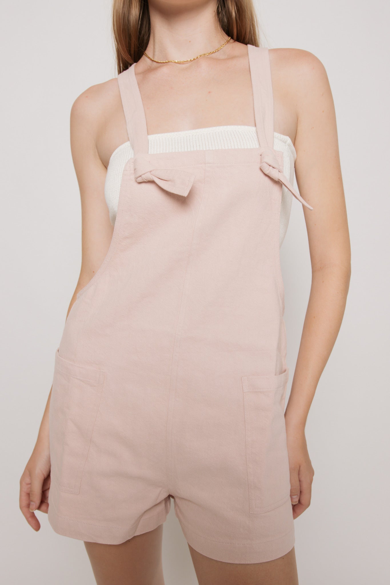 Light Strawberry Cotton Romper