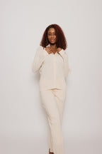 Audrey Cream Crinkled Set