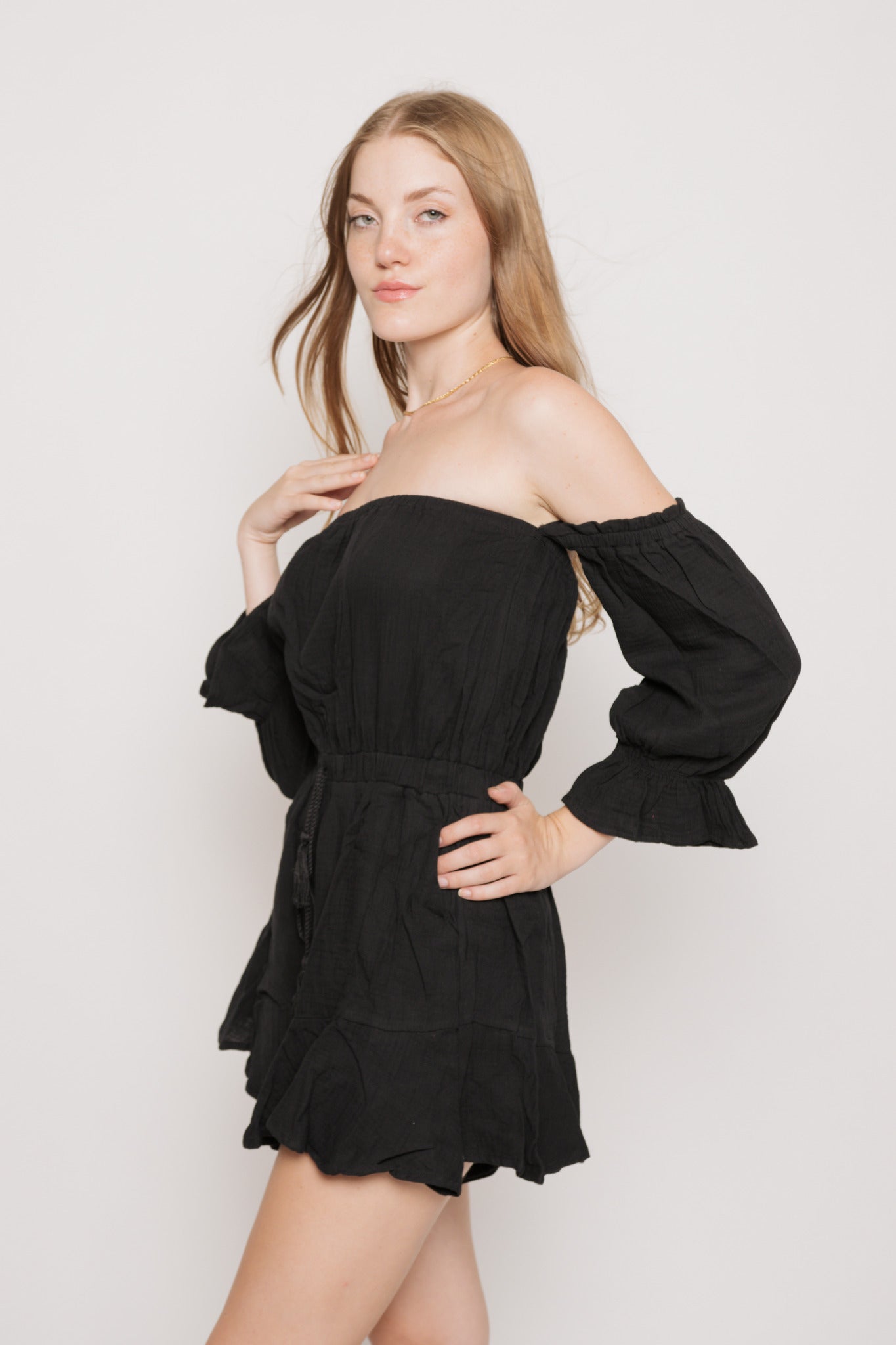 Ibiza Strapless Gauze Romper