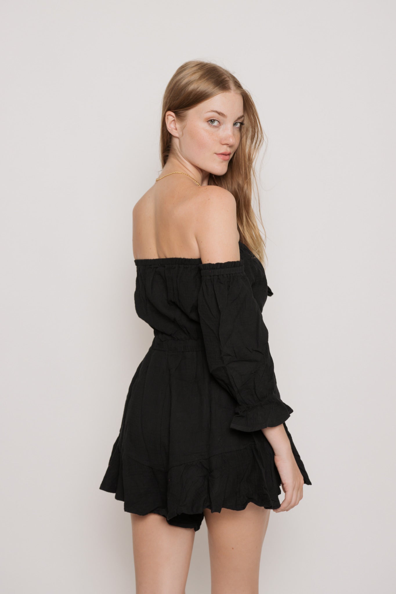 Ibiza Strapless Gauze Romper