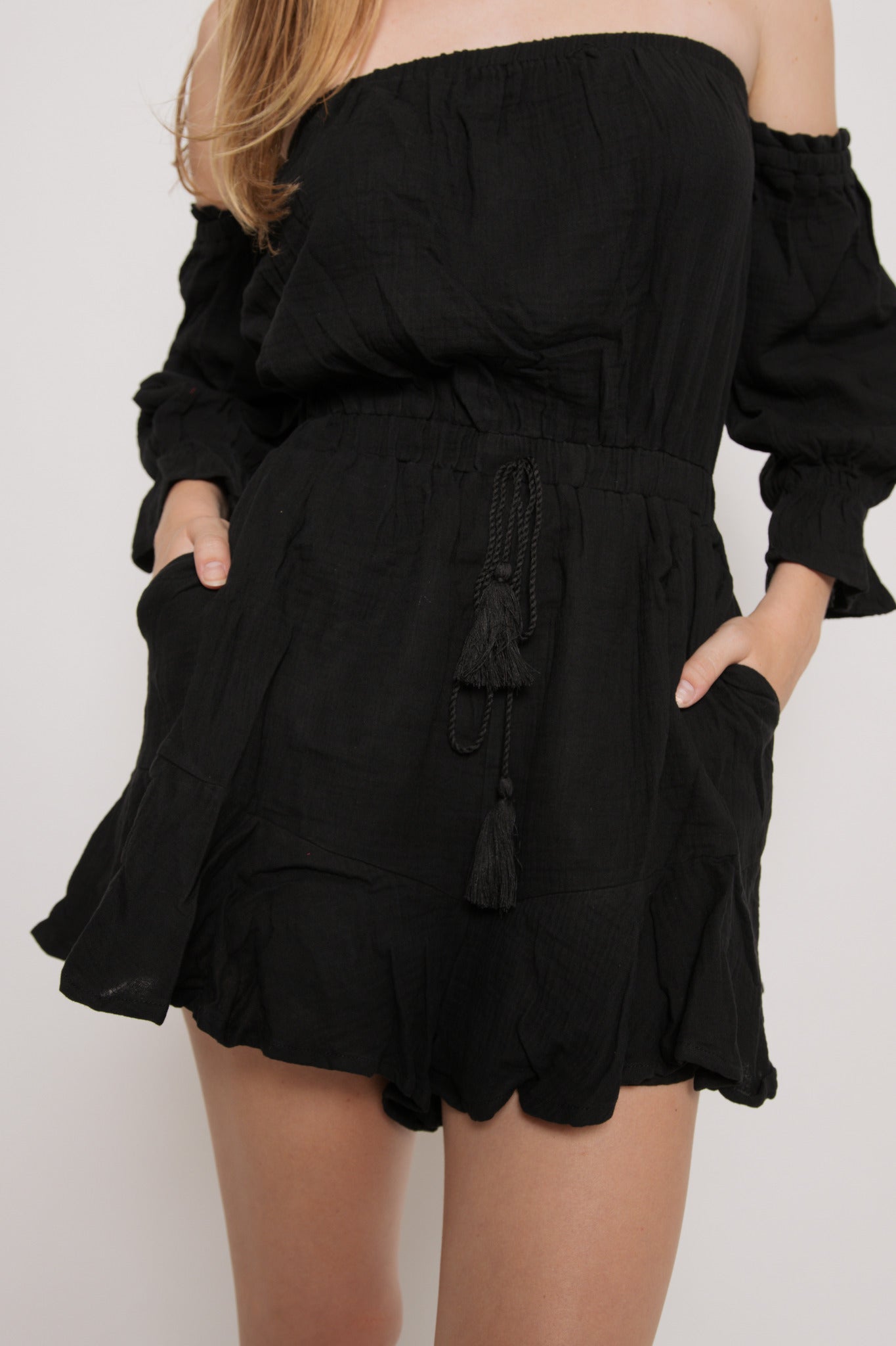 Ibiza Strapless Gauze Romper