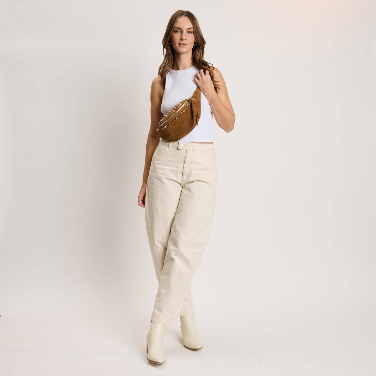 Sienna Suede Belt Bag- Cognac