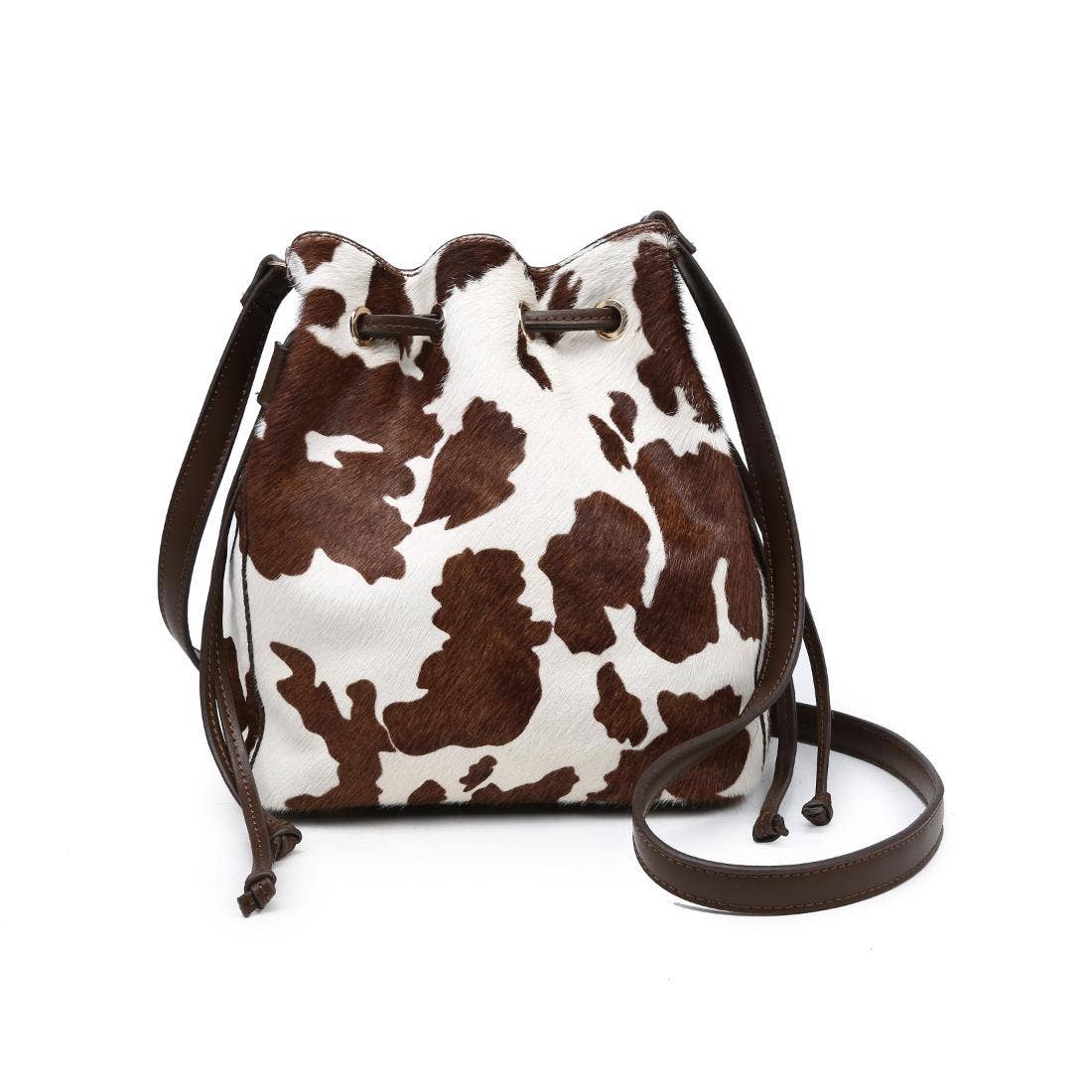 Brown Cow Print Crossbody