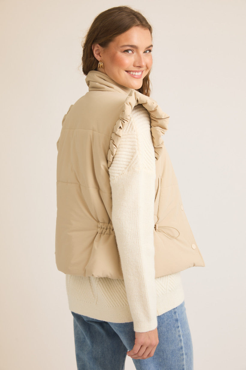Molly Ruffle Detail Vest