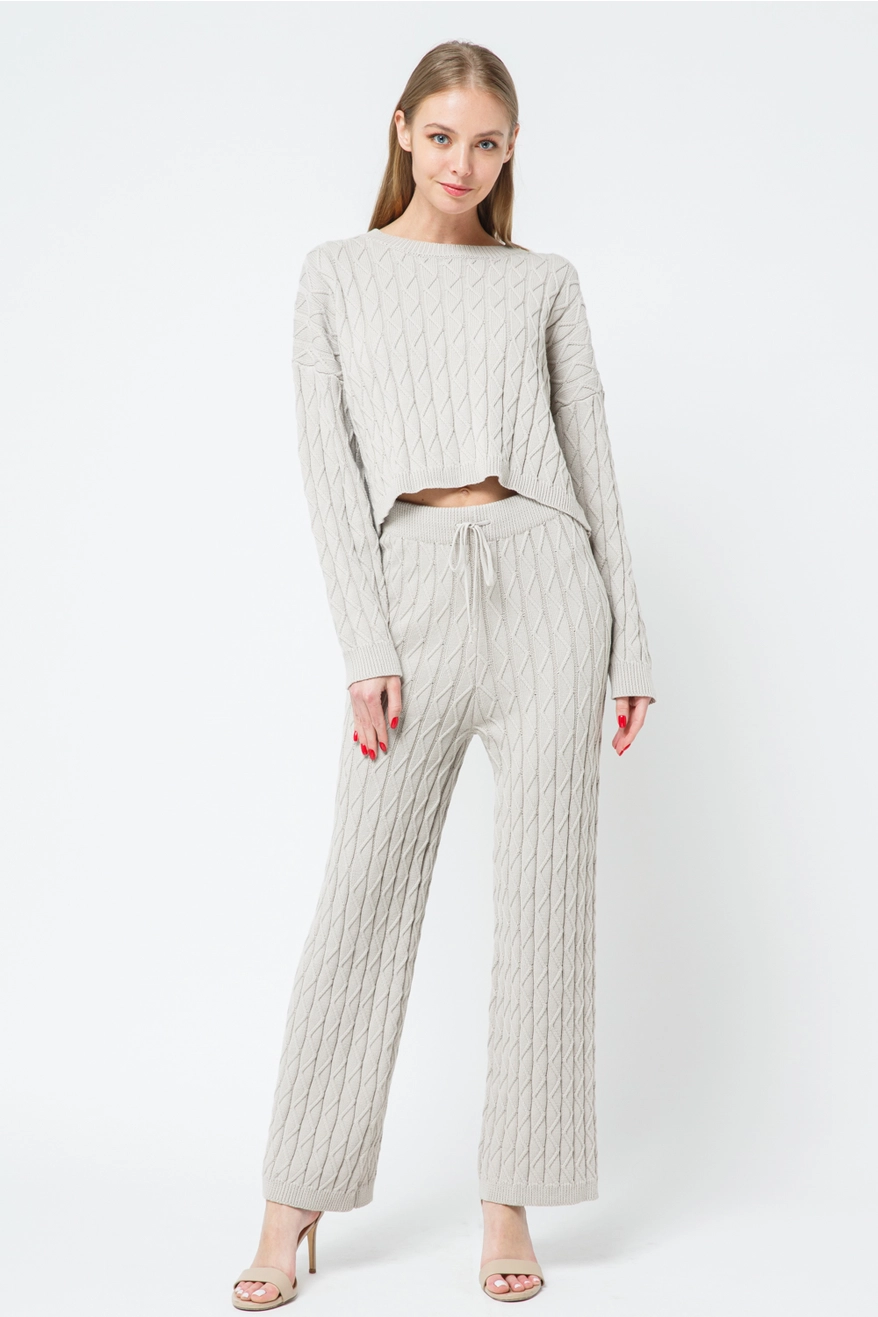 Chevron Embroidered Lounge Set