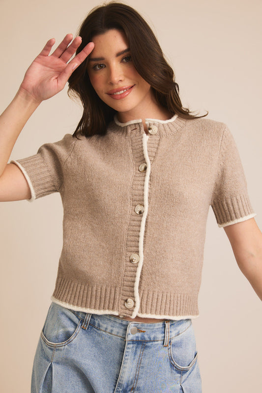 Elena Knit Cardigan Top