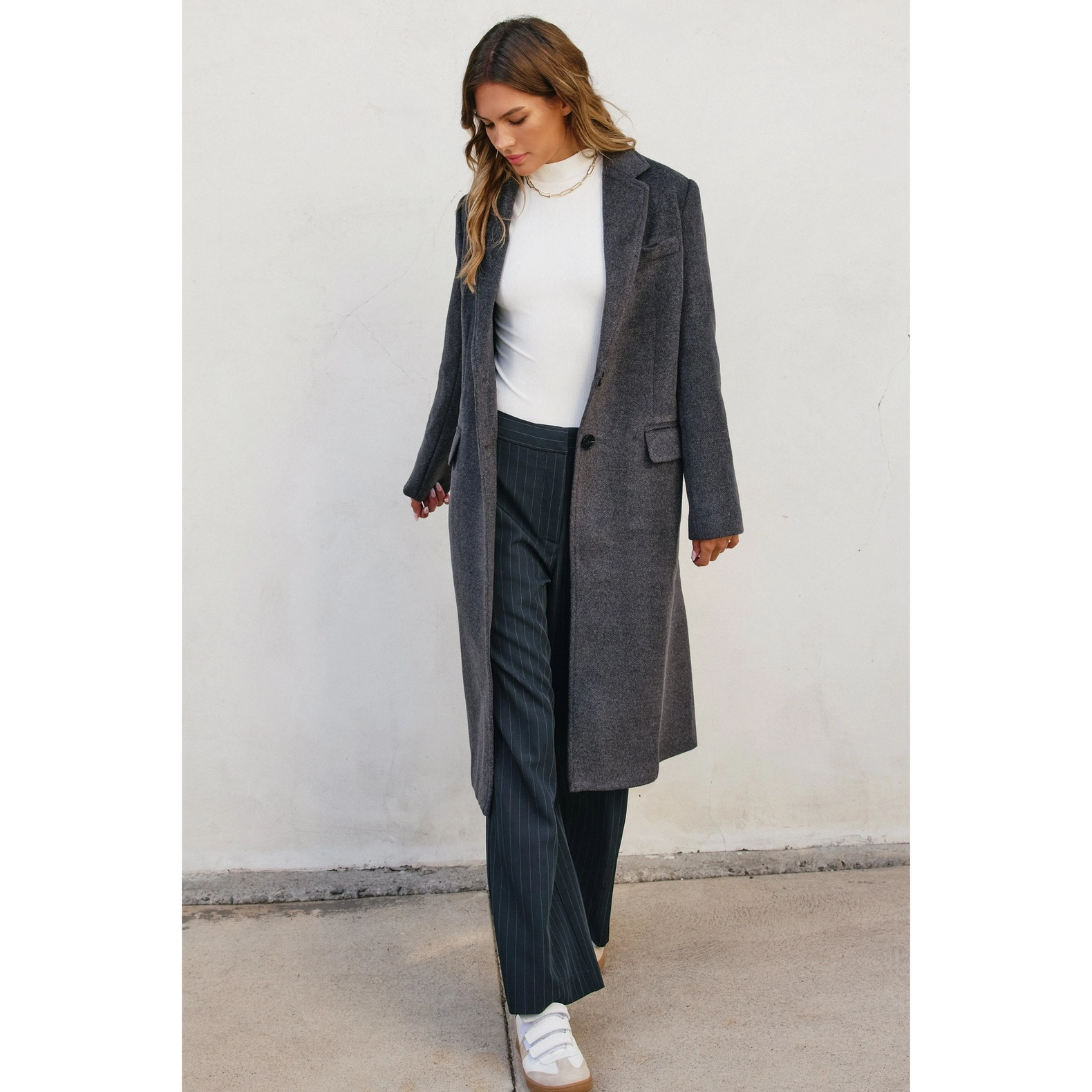 Coco Single Breasted Long Coat