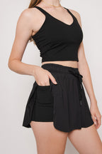 Going Places Skort- Black