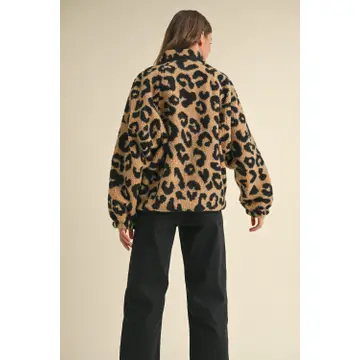 Miley Leopard Sherpa Jacket