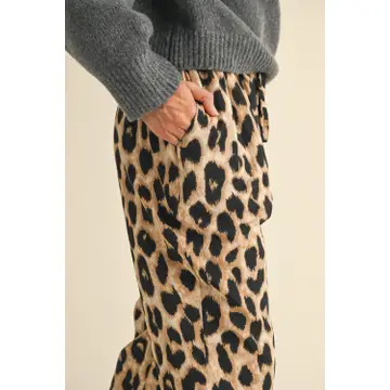 Cove Leopard Drawstring  Pant