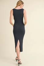 Navy Blue Midi Dress