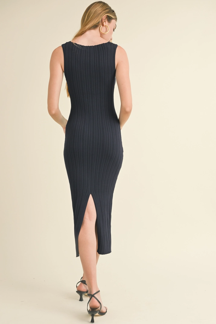 Navy Blue Midi Dress