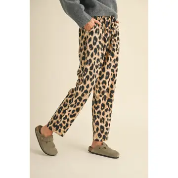 Cove Leopard Drawstring  Pant