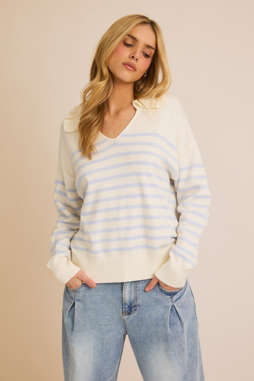 Ryland Ruffle Collar Sweater