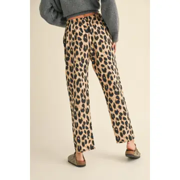 Cove Leopard Drawstring  Pant