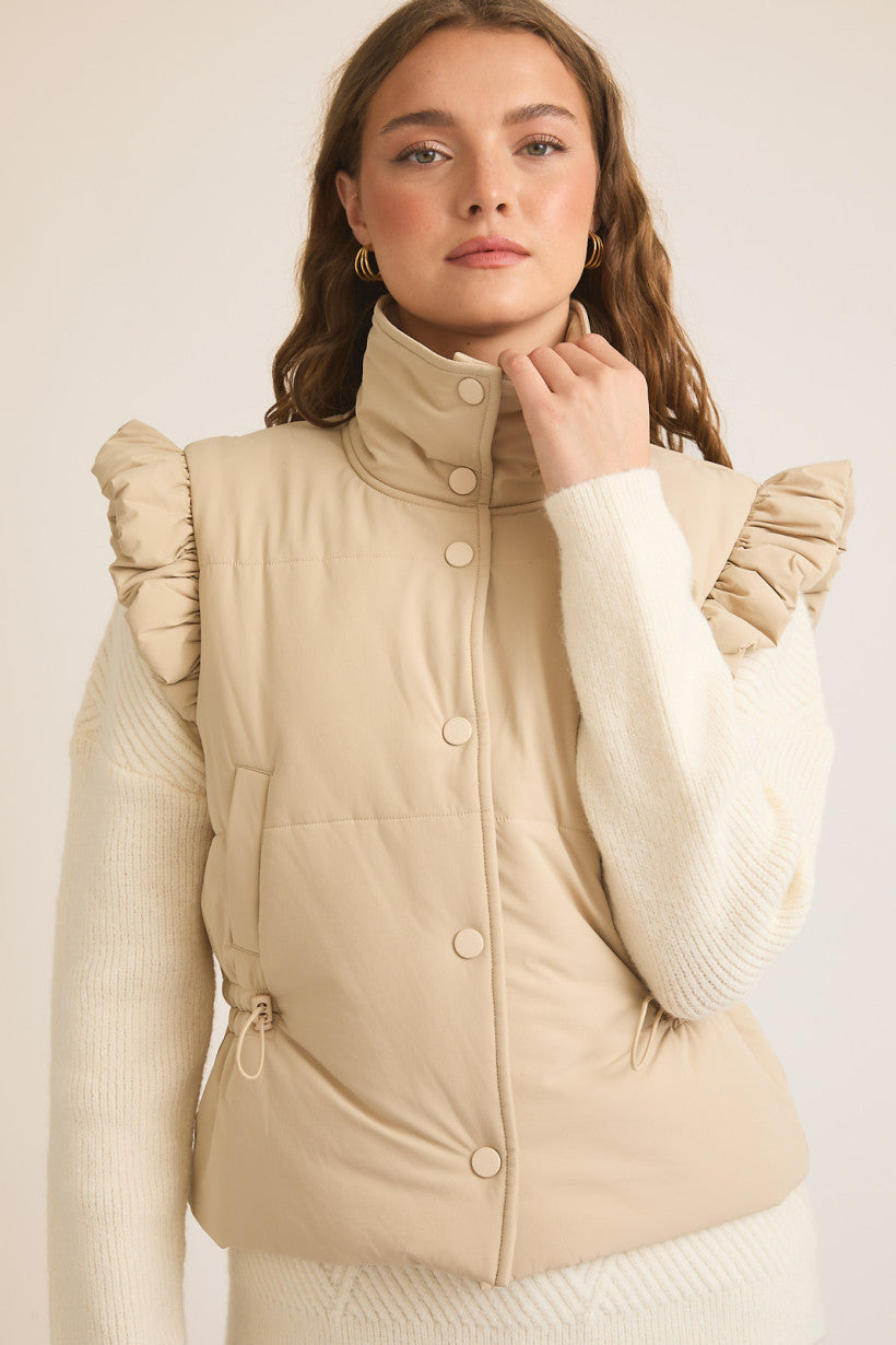 Molly Ruffle Detail Vest