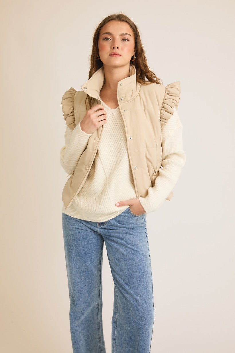 Molly Ruffle Detail Vest