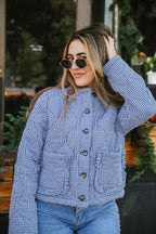 Broad Street Quilted Jacket- Blue