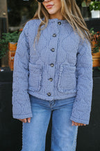 Broad Street Quilted Jacket- Blue