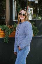 Broad Street Quilted Jacket- Blue