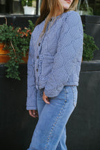 Broad Street Quilted Jacket- Blue