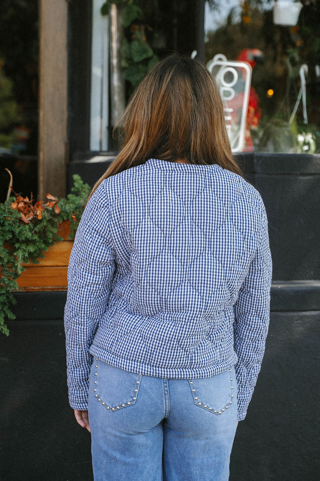 Broad Street Quilted Jacket- Blue