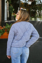 Broad Street Quilted Jacket- Blue