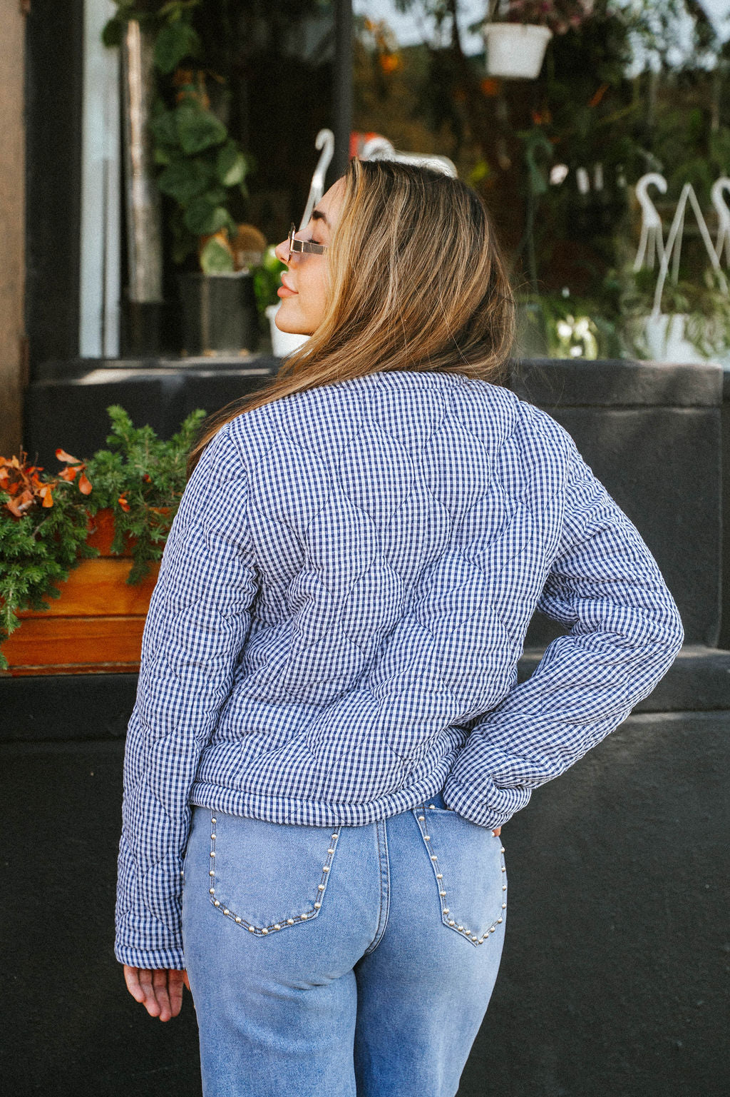 Broad Street Quilted Jacket- Blue