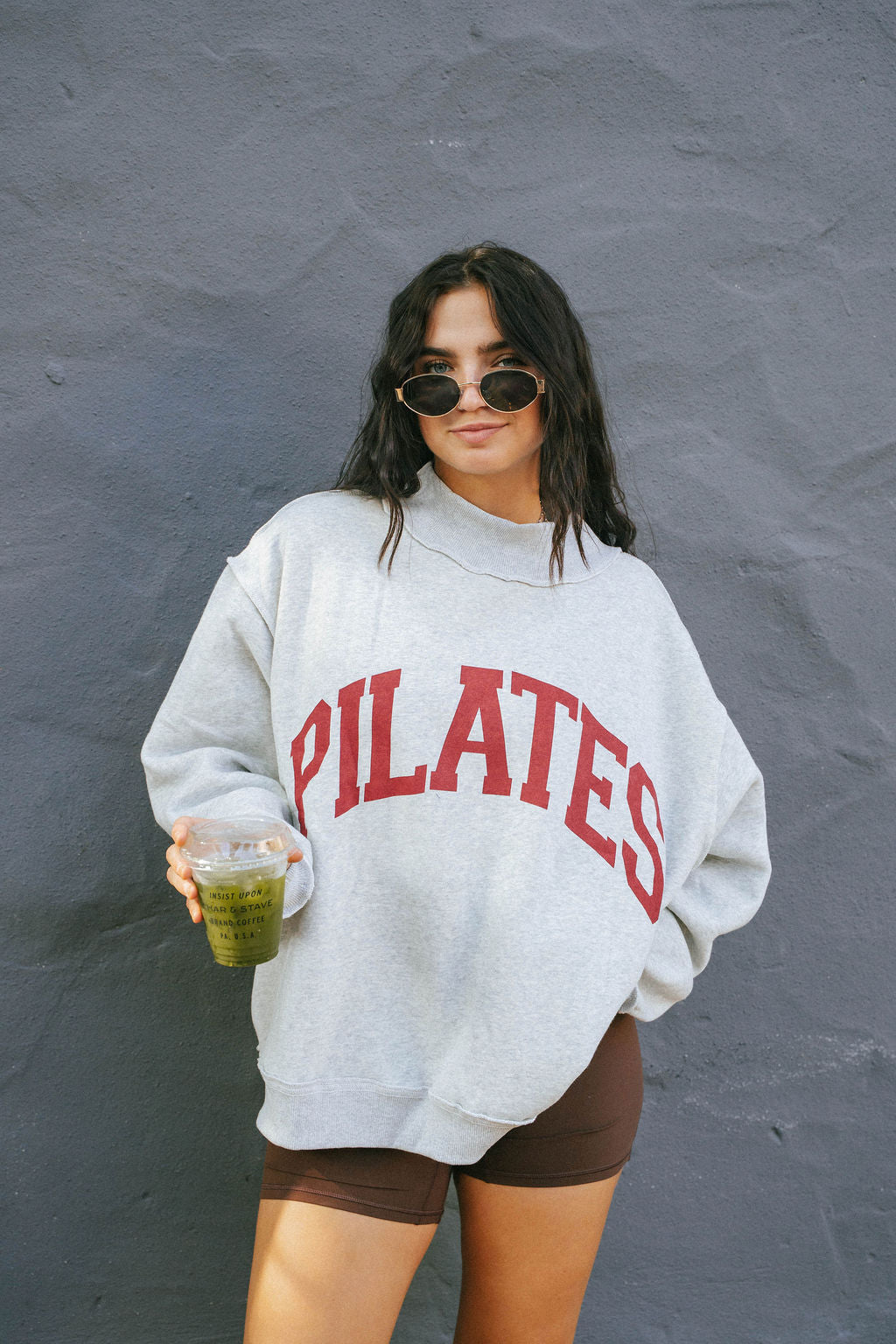 PILATES & YOGA Reversible Mockneck Sweatshirt