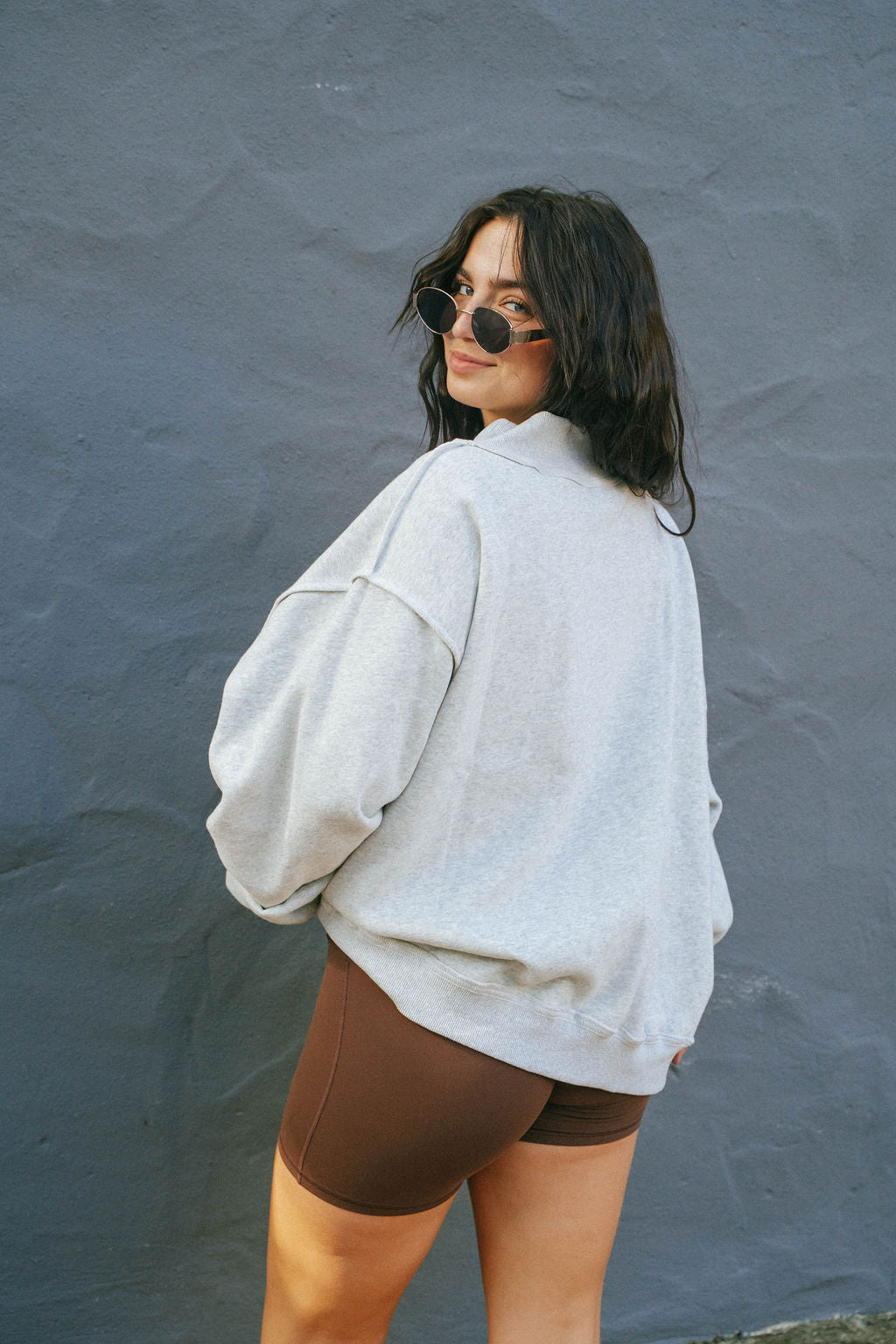 PILATES & YOGA Reversible Mockneck Sweatshirt