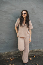 Sutton Knit Set- Mocha Cream