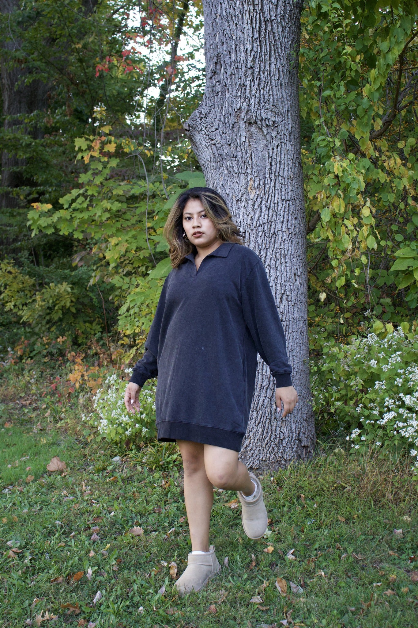 Phobe Washed Sweater Dress