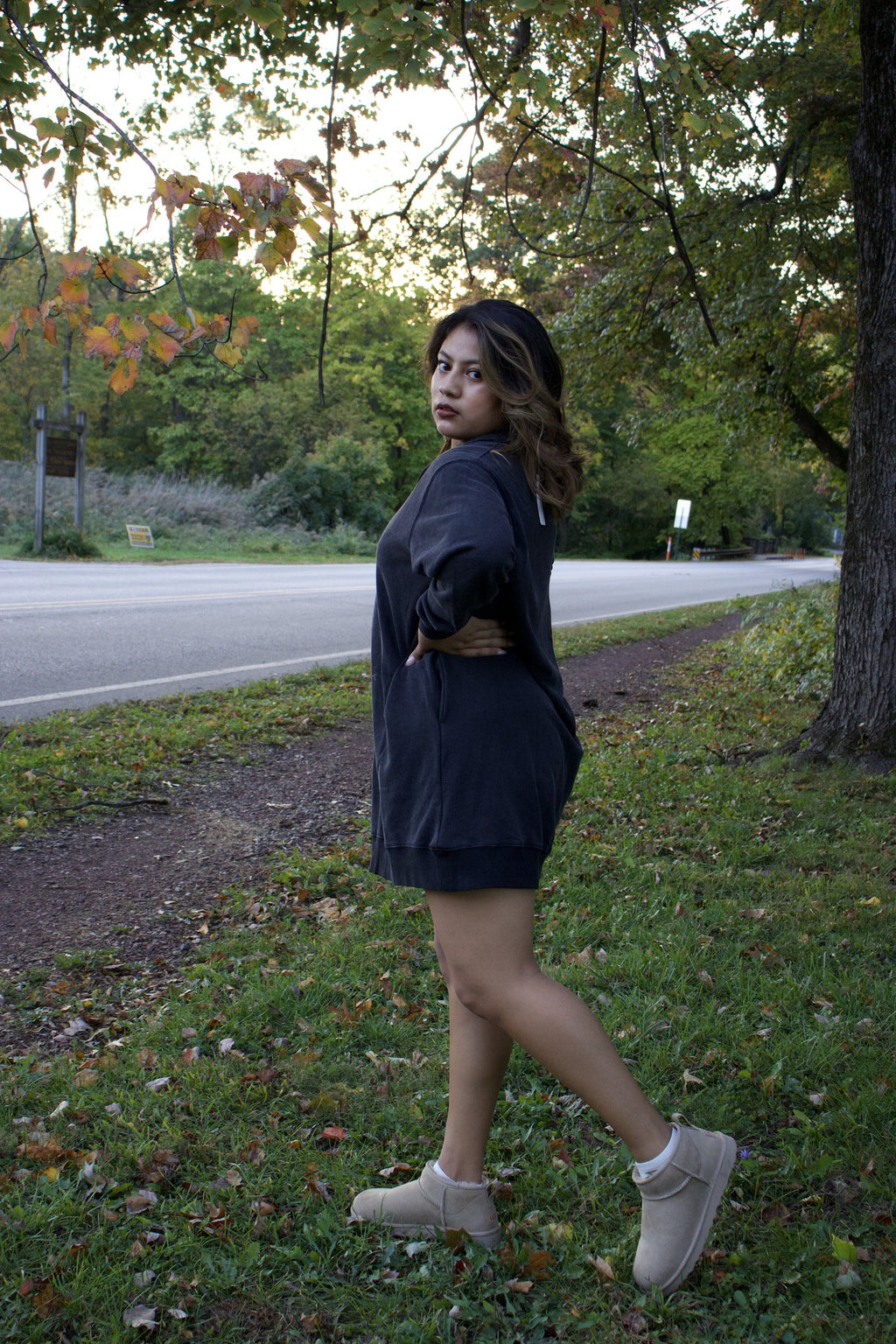 Phobe Washed Sweater Dress