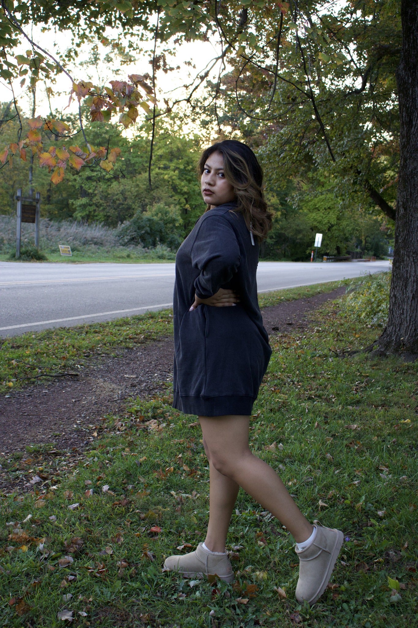 Phobe Washed Sweater Dress