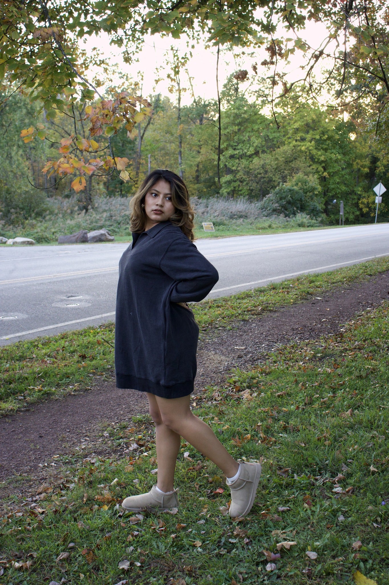 Phobe Washed Sweater Dress