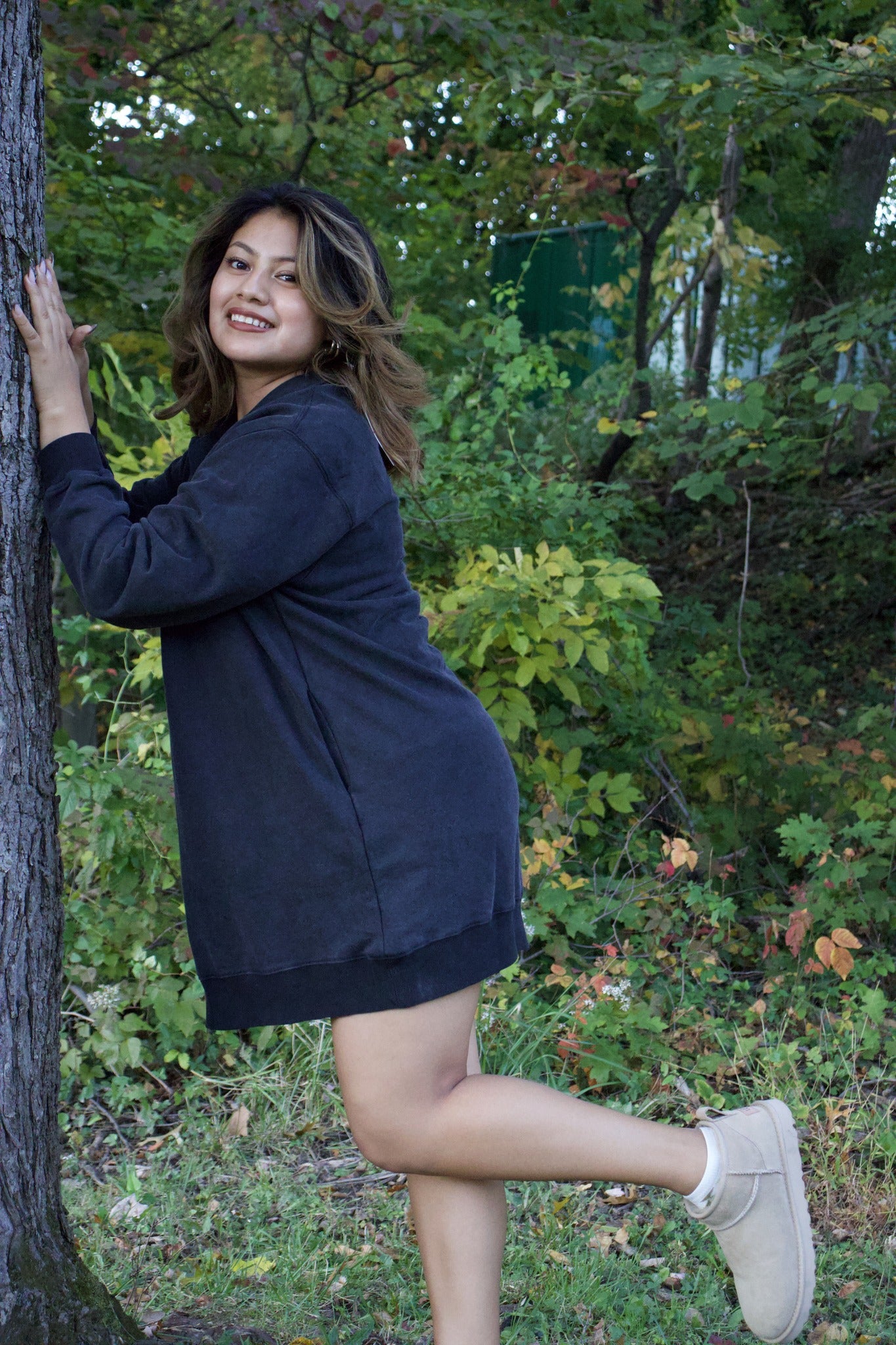 Phobe Washed Sweater Dress