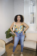 Tropical Multi Color Satin Top
