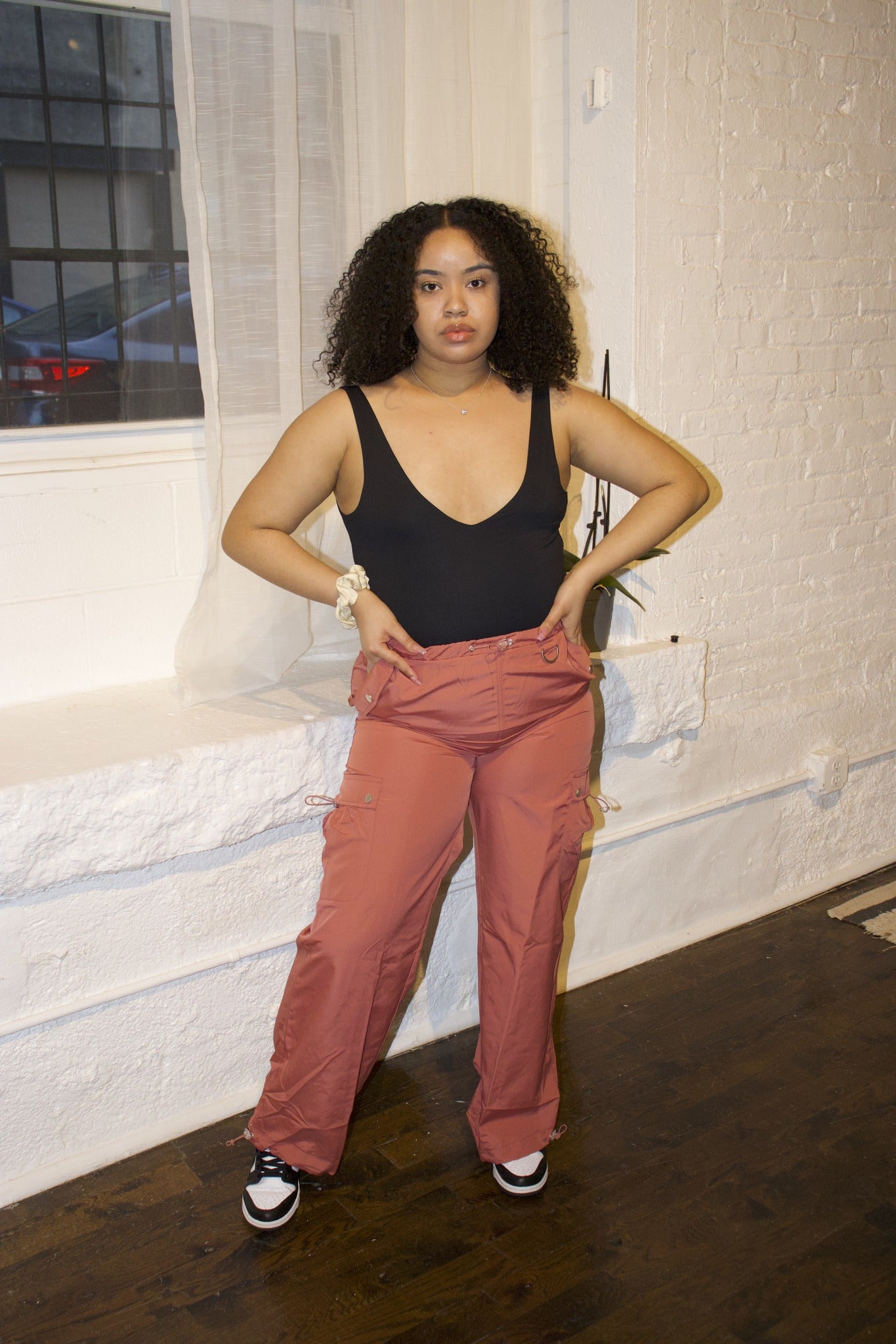 Onyx Double Lined Plunge Bodysuit