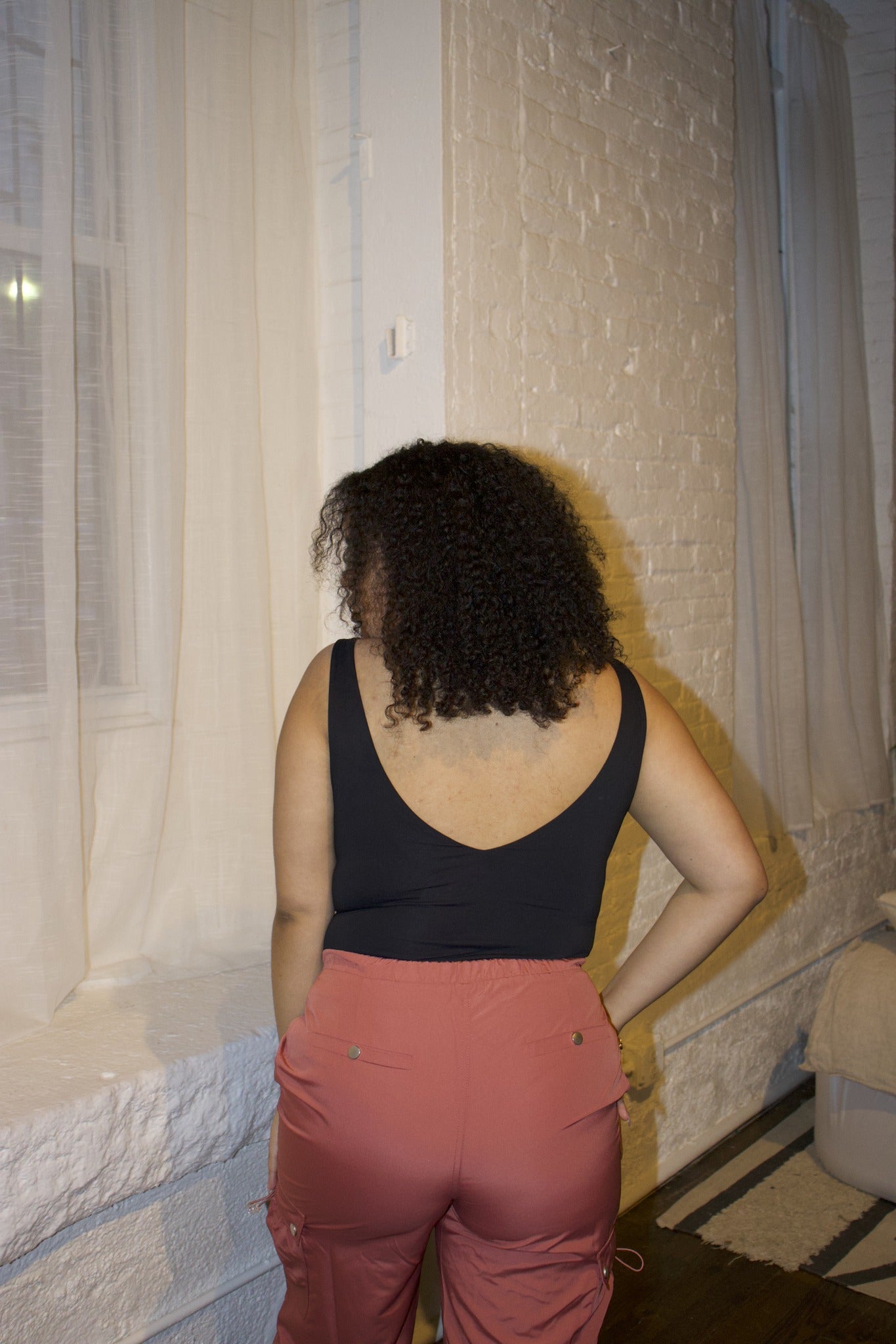 Onyx Double Lined Plunge Bodysuit