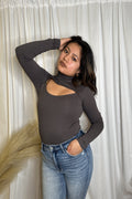 Grae Mock Neck Thong Bodysuit